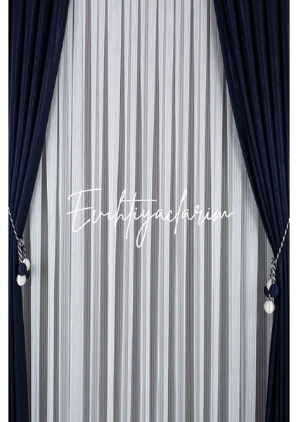 Sıralı Çelik Keten Salon ve Misafir Odalarına Uygun 1/2 Seyrek Pileli Ütü Istemeyen Tül Perde indirimleri