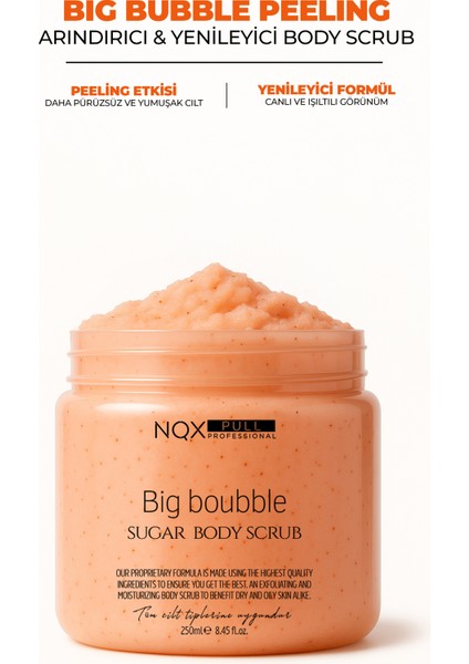 Vücut Peeling Maske İnci Tozlu Arındırıcı ve Nemlendirici 250 ml Tüm Cilt Tipleri İçin