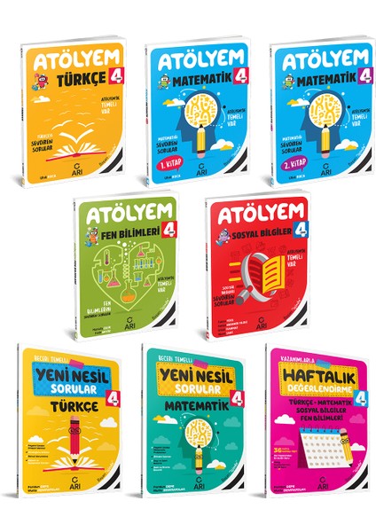 4. Sınıf Atölyem Seti 8 Kitap