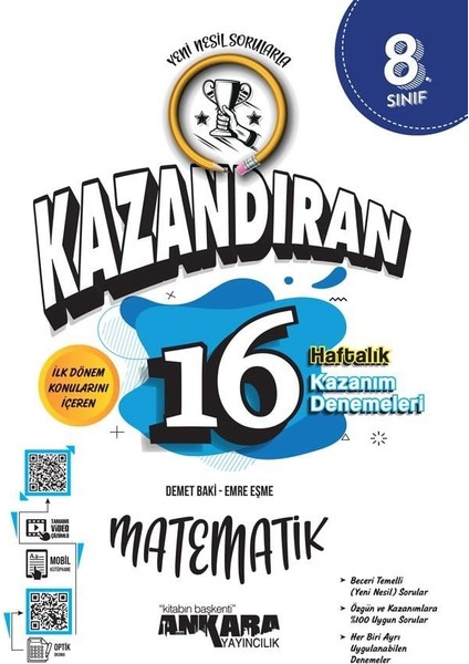 8.Sınıf LGS Matematik Kazandıran 16 Haftalık Kazanım Denemeleri