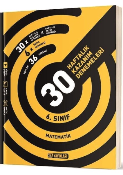 6. Sınıf Matematik 30 Haftalık Kazanım Denemeleri