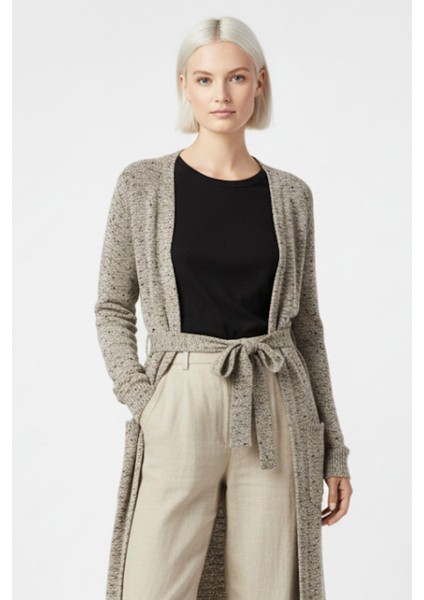 Taş Kadın Kuşaklı Uzun Hırka 6800