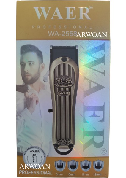 Profesyonel Saç Kesme Makinesi | Sessiz Motor | USB Şarjlı | Metal Gövde | Erkek Tıraş Makinesi