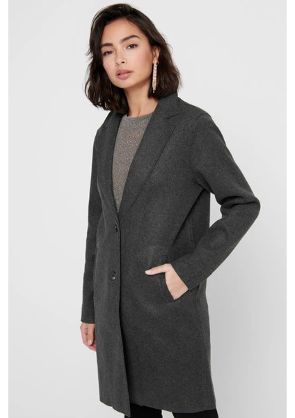 Kadın Onlcarrıe Çift Cepli Düğmeli Kaban 15213300 Koyu Gri modelleri