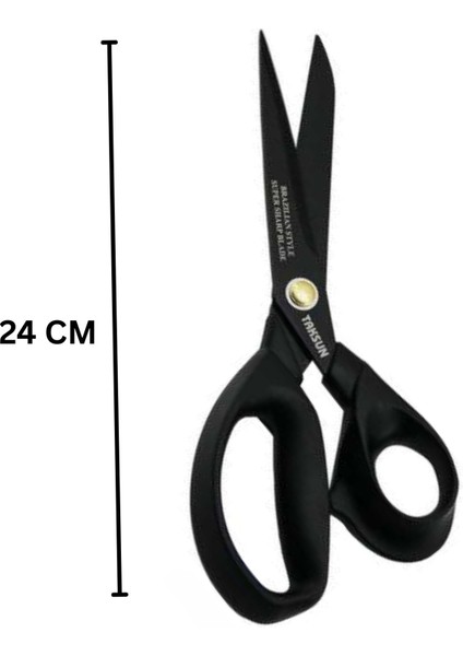 Brezilya Stili Teflon Kağıt, Krapon Makası – Yapışmaz Siyah Titanium Profesyonel Makas, 24 cm fiyatları