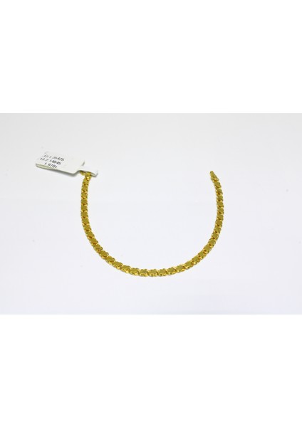 14 Ayar Altın Pullu Künye Bileklik