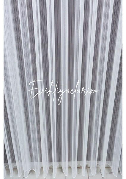 Sıralı Çelik Keten Salon ve Misafir Odalarına Uygun 1/2 Seyrek Pileli Ütü Istemeyen Tül Perde fırsatları