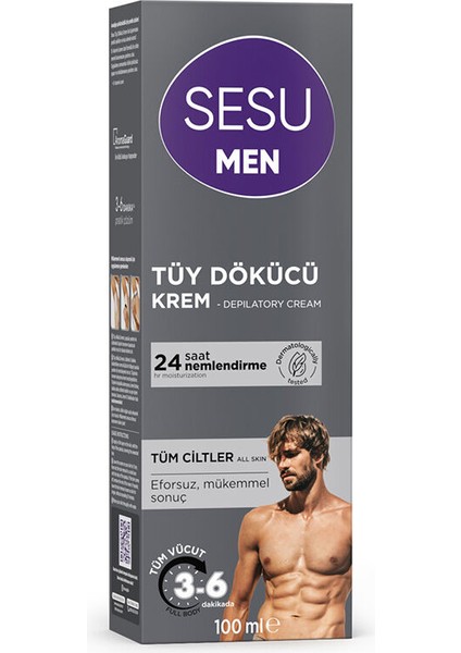 Sesu Erkekler Için Tüy Dökücü Krem 100ML