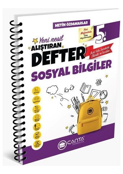 5. Sınıf Sosyal Bilgiler Okula Yardımcı Alıştıran Defter