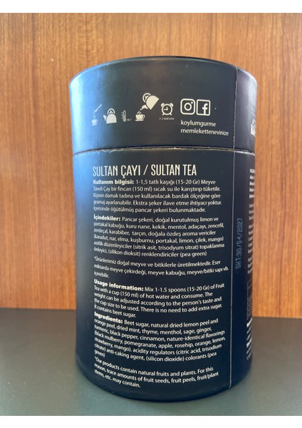 Mentollü Sultan Çayı Gerçek Meyve ve Baharatlar 250 G fiyatları