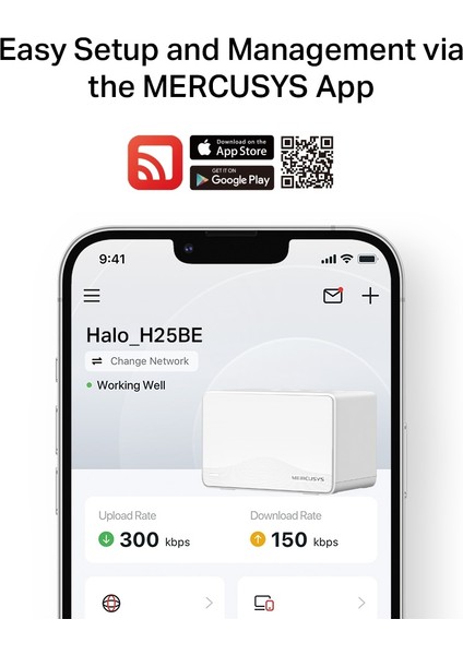Halo H25BE(2-PACK) | Wi-Fi 7 Mesh Sistemi | BE3600 Mbps Hız | Fiber Uyumlu | Dual-Band | 3X1G Port | 460 M² Kapsama | Mlo | 320 Mhz, 4k-Qam | 8k Yayın | Kolay Kurulum ve Kullanım