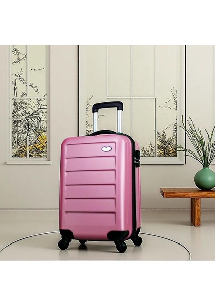 Ruby Seri Kabin Boy ABS Valiz 57x34x25 cm Darbeye Dayanıklı 360° Döner Tekerlekli Şifreli Kilit