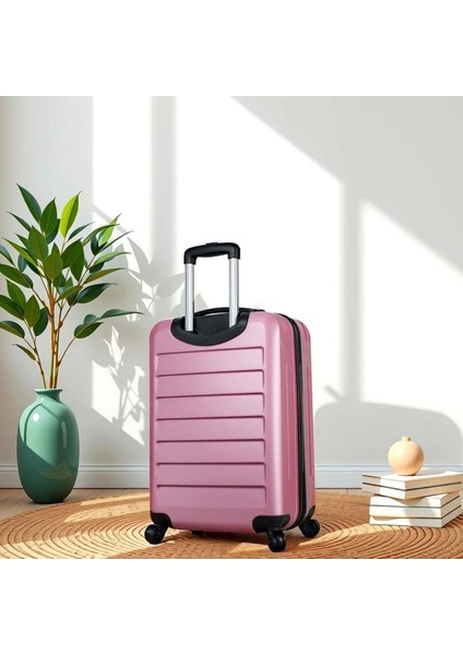 Ruby Seri Kabin Boy ABS Valiz 57x34x25 cm Darbeye Dayanıklı 360° Döner Tekerlekli Şifreli Kilit