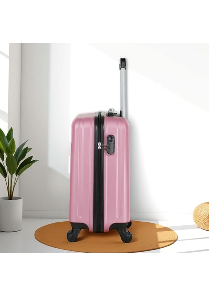 Ruby Seri Kabin Boy ABS Valiz 57x34x25 cm Darbeye Dayanıklı 360° Döner Tekerlekli Şifreli Kilit