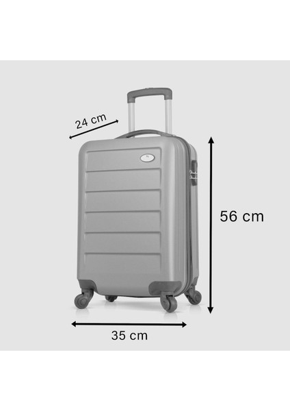 Ruby Seri Kabin Boy Valiz 57x34x25 cm ABS Darbeye Dayanıklı Şifreli Kilitli 360° Döner Tekerlek