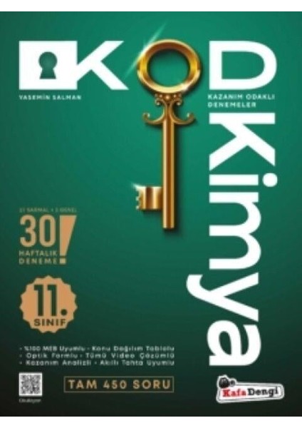 11. Sınıf Kod Kimya Haftalık Sarmal Deneme