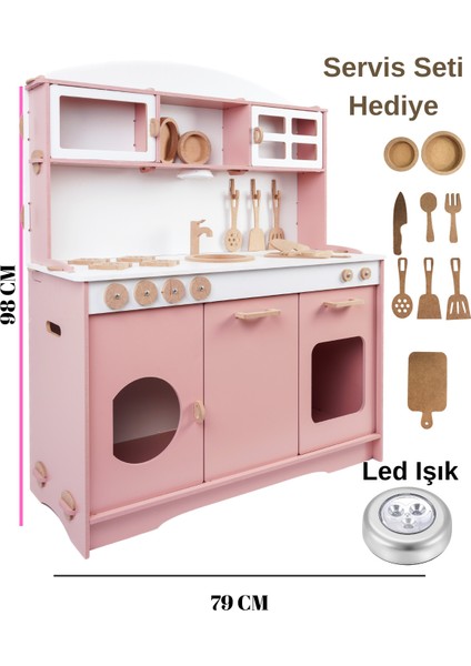 Ahşap Çocuk Mutfak Seti 10 Parça Montessori Tarzı Güvenli Dayanıklı El Yapımı Oyuncak fırsatları