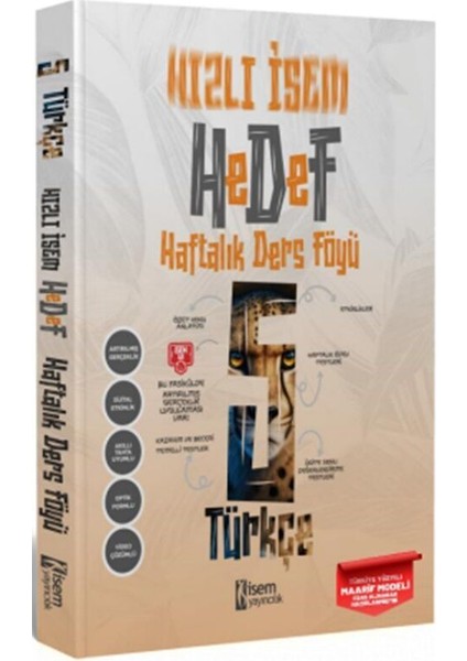 2025 Hızlı İsem 5. Sınıf Türkçe Haftalık Ders Föyü