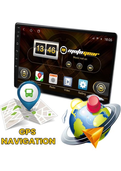 9 Inç Android Araba Multimedya Oynatıcı 2GB+32GB Car Play Android Auto Dokunmatik Ekran MTK8163 fiyatları