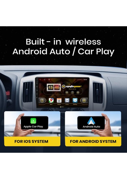 9 Inç Android Araba Multimedya Oynatıcı 2GB+32GB Car Play Android Auto Dokunmatik Ekran MTK8163 modelleri