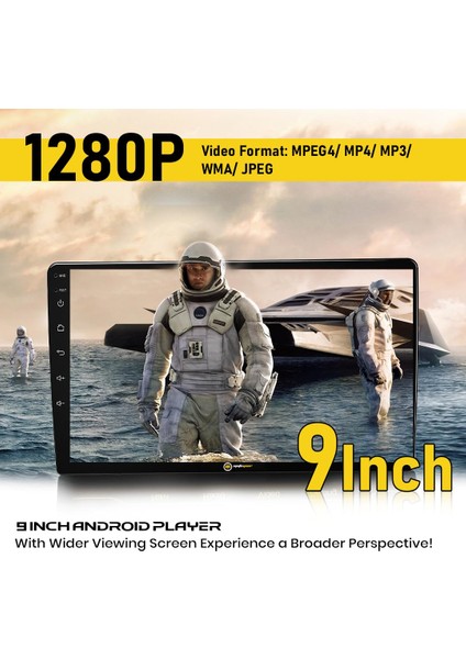 9 Inç Android Araba Multimedya Oynatıcı 2GB+32GB Car Play Android Auto Dokunmatik Ekran MTK8163 fırsatları