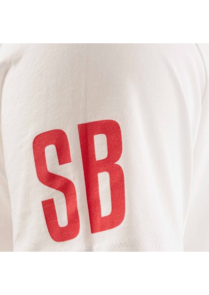 Sünger Bob Kare Pantolon ve Arkadaşları Baskılı Bisiklet Yaka Beyaz Kadın Tişört modelleri