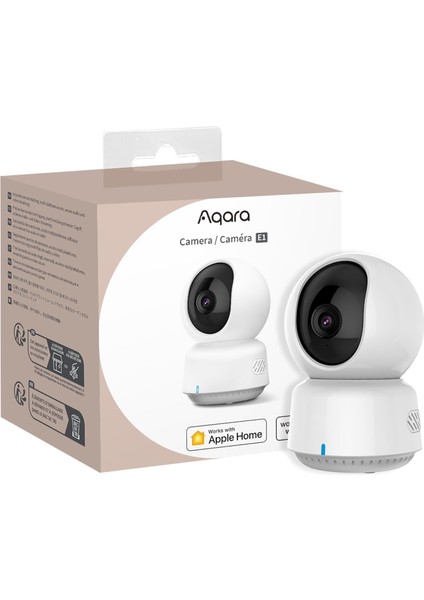2k Iç Kamera E1, Pan & Tilt, Homekit Secure Video, Çift Yönlü Ses, Gece Görüşü, Kişi Takip, Wi-Fi 6, Homekit, Alexa, Google Home ve Ifttt Desteği