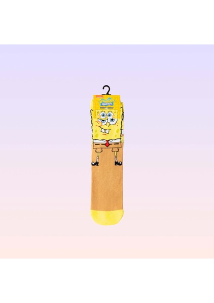 Sünger Bob Kare Pantolon Desenli Unisex Çorap 36-40
