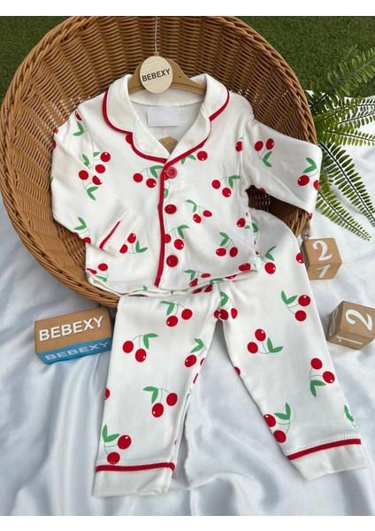 Kiraz Baskılı Pijama Takımı