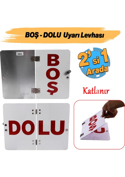 Adr Metal Boş- Dolu Uyarı Levhası 40X30 cm Reflektörlü Parlayan Katlanır Uyarı Levha 1 Adet modelleri