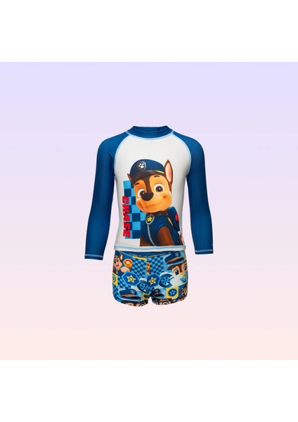 Paw Patrol Lacivert Beyaz Uzun Kollu Erkek Çocuk Mayo Takımı