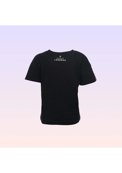 Genç Mutant Ninja Kaplumbağalar Turtle Power Baskılı Bisiklet Yaka Siyah Kız Çocuk Tişört fiyatları