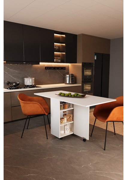 Lagertha Taşınabilir Katlanır Masa Mutfak ve Yemek Masası