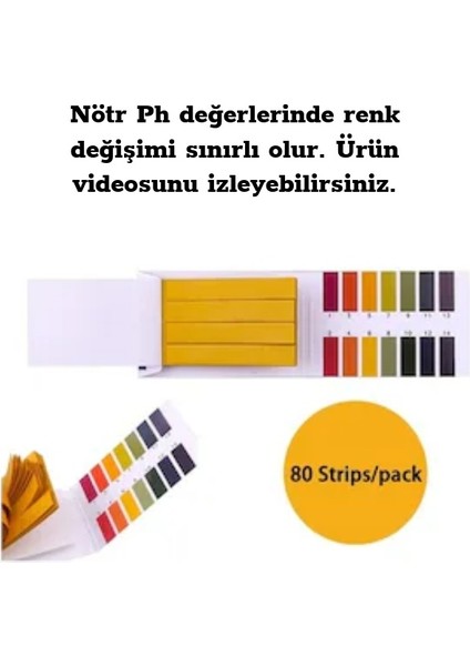 Ph Metre Test Ölçme Turnusol Kağıdı 80 Li fiyatları