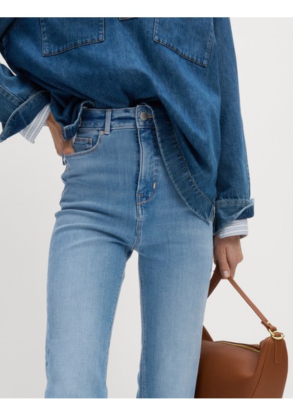 Magic Shaping Yüksek Bel Straight Leg Jean Pantolon indirimleri