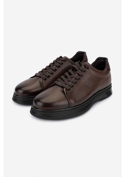 Erkek Hakiki Deri Kahverengi Sneakers & Spor Ayakkabı 298 VAL-3259-8086 Erk Ayk SK25-26 Kahve Slvr Alkl indirimleri