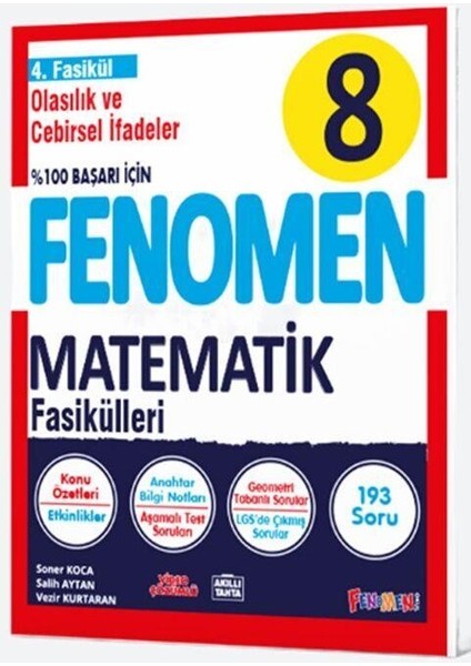 Fenomen Okul 8. Sınıf Matematik 4. Fasikül Olasılık Ve Cebirsel İfadeler