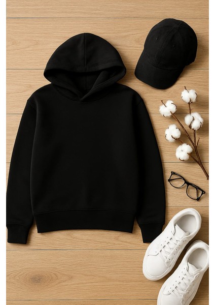 Üç Iplik Şardonlu Kapson Detaylı Oversize Çocuk Sweetshirt fiyatları