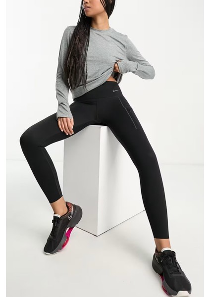 Trainng Go Dri Fit Infinalock 7/8 Leggings 6 Cepli Toparlayıcı Reflektörlü Antrenman Taytı Siyah fırsatları