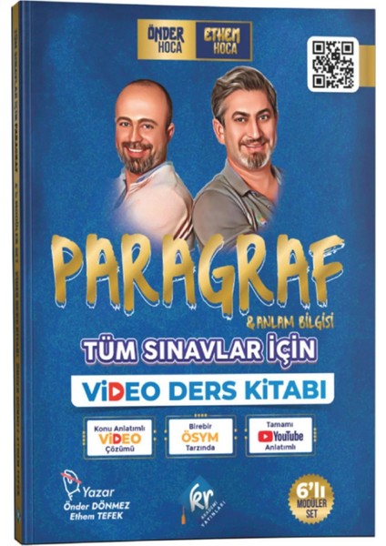 Önder Hoca ve Ethem Hoca Tüm Sınavlar Için Paragraf ve Anlam Bilgisi Video Ders Kitabı