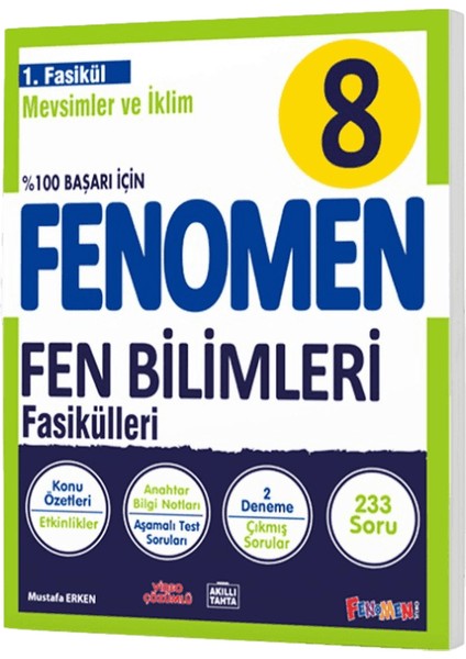 Fenomen Okul 8. Sınıf Fen Bilimleri 1. Fasikül Mevsimler Ve İklim
