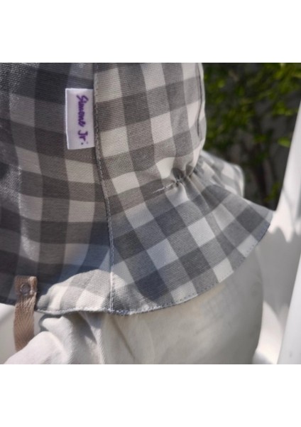 Çift Taraflı Bağlamalı Keten Görünümlü Bebek Bucket Şapka fırsatları