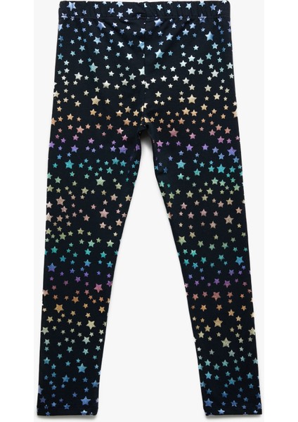 Yıldız Baskılı Beli Lastikli Pamuklu Uzun Tayt fiyatları