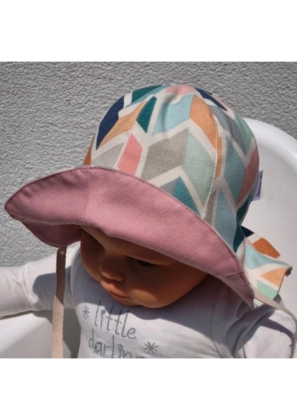 Çift Taraflı Bağlamalı Keten Görünümlü Bebek Bucket Şapka indirimleri