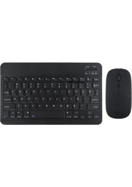 Tablet Telefon Uyumlu Bluetooth Şarj Edilebilir Türkçe Karakterli Q Klavye Mouse Set