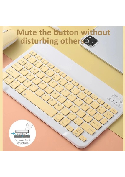 Tablet Telefon Uyumlu Bluetooth Şarj Edilebilir Türkçe Karakterli Q Klavye Mouse Set fırsatları