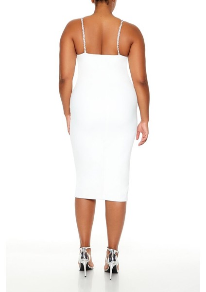 Plus Size Şekillendirici Midi Elbise