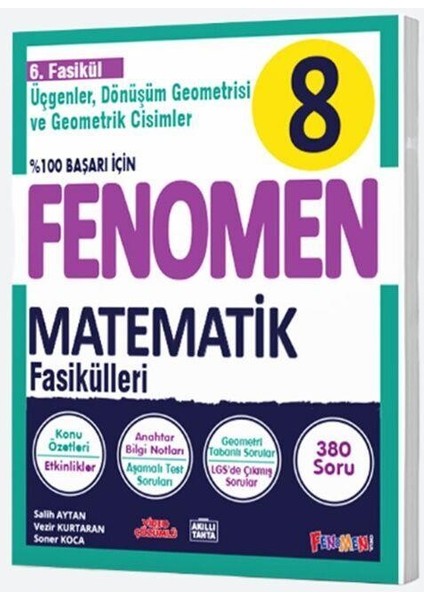 Fenomen 8. Sınıf LGS Matematik 6. Fasikül Konu Özetli Soru Bankası