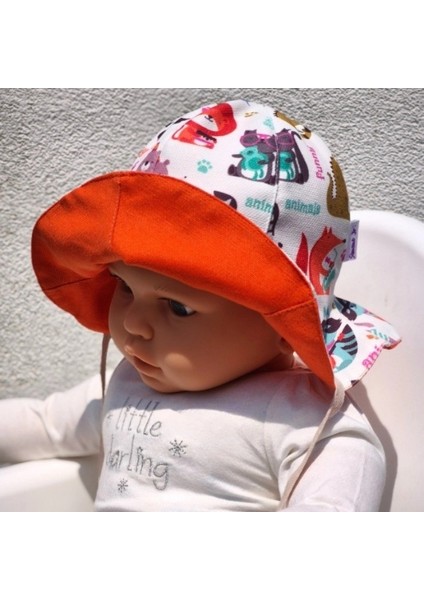 Çift Taraflı Bağlamalı Keten Görünümlü Bebek Bucket Şapka fiyatları