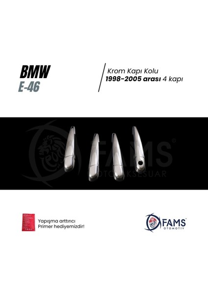 Bmw E-46 Krom Kapı Kolu 4 Kapı 1998-2005 P.çelik uyumlu fiyatları